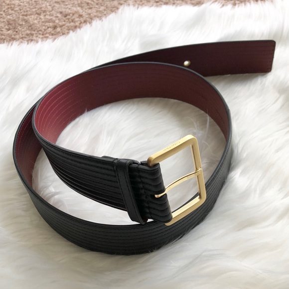 NWT Calvin Klein Black Leather Belt - Picture 1 of 5